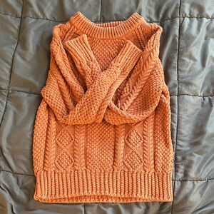 Signature Orange Cowl Neck Sweater